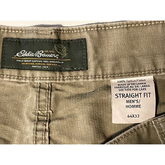 Eddie Bauer jeans mens 43 x 32 distressed straight brown work - Picture 5 of 16